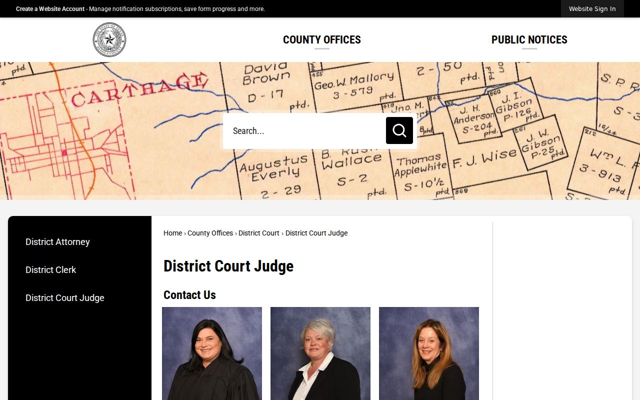 Panola County court calendar coordinator and reporter details