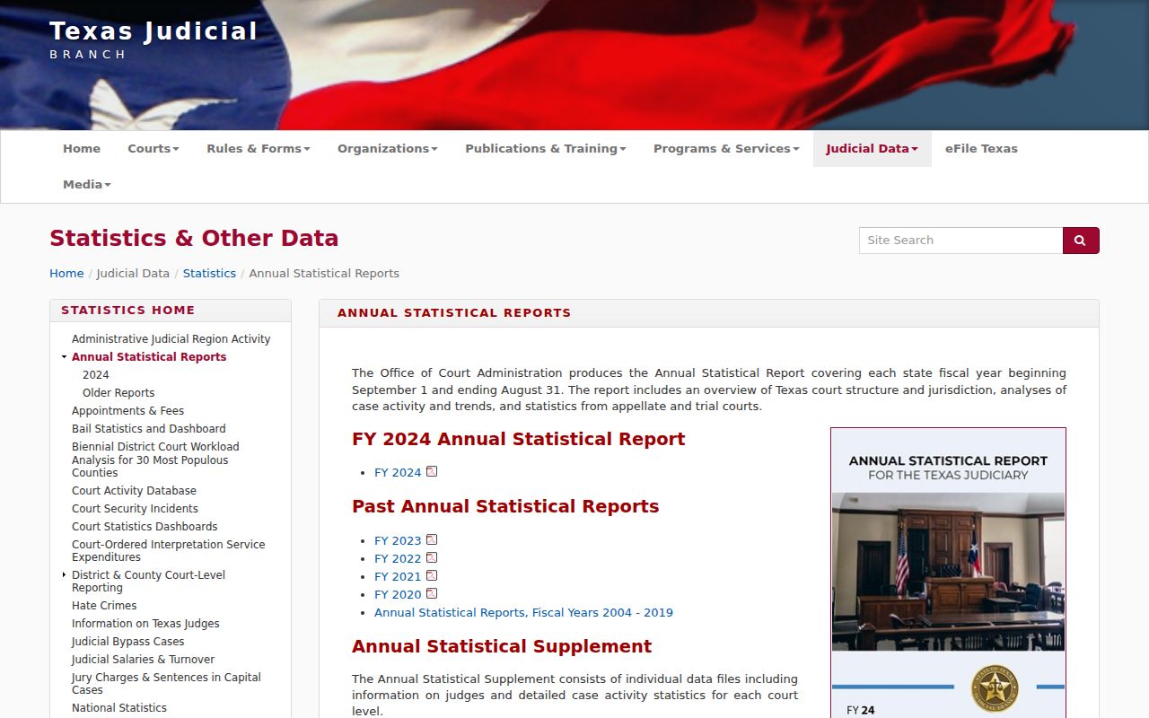 Panola County court docket official workload report source